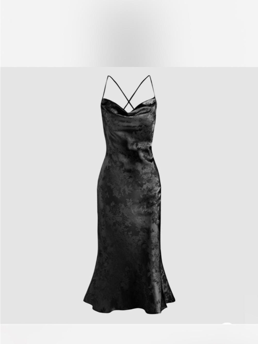 Cider black satin lace-up midi dress 🖤✨ (NWT)
